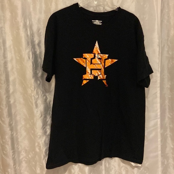 MLB Houston Astros Brush Style Logo T-Shirt Adult Size Large 💥 - Picture 1 of 4